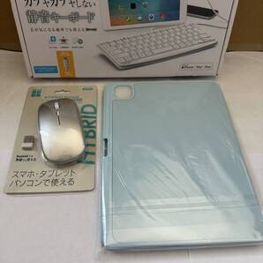 エレコム【静音キーボード TK-LCM02WH 】マウス iPadカバー 未使用