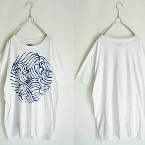 BLUE BLUE JAPAN/WAVE PATTERN PRINT HAND DYED SS TEE サイズ4☆OKURA・ハリウッド ランチ マーケット
