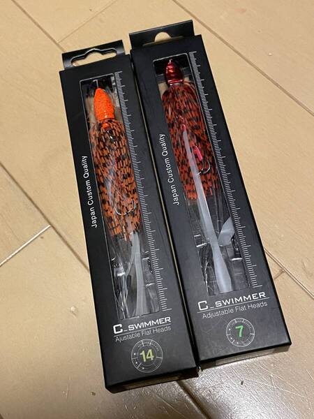 ジーク▲ Cスイマー ▲ 14g オレンジ&7g スーパーレッド▲メバル チヌ キジハタ 根魚 ヒラメ アラカブに▲定価1023円
