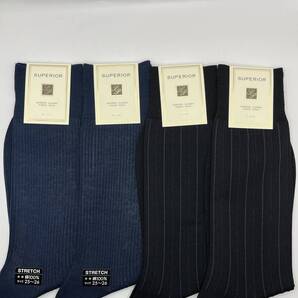 ★新品★ ナイガイ SUPERIOR(スーペリオール) メンズ ソックス 4足セット 25〜26cm b