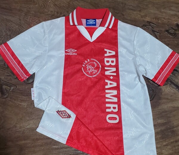 値下交渉 1994-95 CL優勝 アヤックス・アムステルダム UMBRO MADE IN ENGLAND 検/94 1995 AJAX AMSTERDAM UEFA CHAMPIONS LEAGUE MILAN Y2K