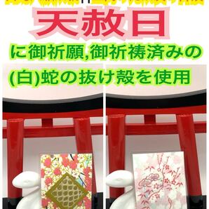 手染め和紙 和柄 金運上昇 開運 恋愛成就 白蛇の抜け殻 臨時収入 健康運 子孫繁栄 白蛇のお守り【天赦日ご祈祷済み】
