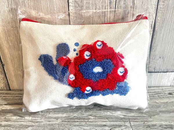 ■会場内購入品■ もこもこ 刺繍 ミャクミャク ポーチ 小物入れ キャンバス生地 限定品 大阪関西万博 EXPO2025 袋 モコモコ 公式グッズ