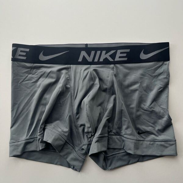 NIKE ナイキ メンズボクサー L(M) ダークグレー スポーツインナー ナイロンストレッチ ボクサーパンツ メンズパンツ 男性インナー