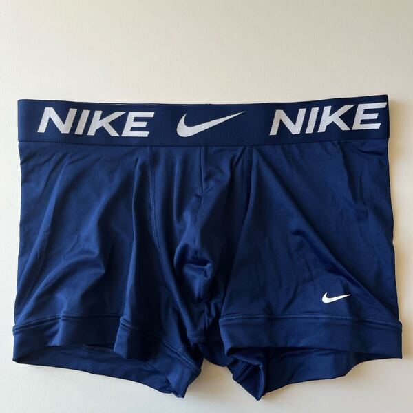 NIKE ナイキ メンズボクサー L(M) ネイビー スポーツインナー ナイロンストレッチ メンズインナー ボクサーパンツ メンズ下着