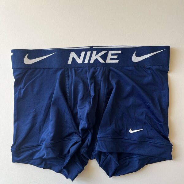NIKE ナイキ メンズボクサー M(S) ネイビー スポーツインナー ナイロンストレッチ ボクサーパンツ メンズパンツ 男性パンツ 下着