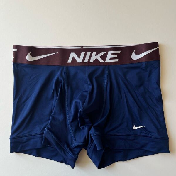 NIKE ナイキ メンズボクサー M(S) ネイビー スポーツインナー ナイロンストレッチ メンズインナー メンズパンツ 男性パンツ 下着