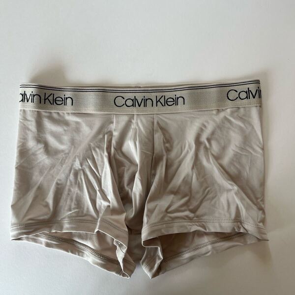 Calvin klein カルバンクライン ローライズボクサー M(S) ベージュ ナイロンストレッチ メンズインナー ボクサーパンツ 男性インナー
