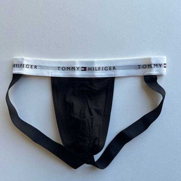 TOMMY HILFIGER トミーヒルフィガー ジョックストラップ M(S) 黒 ブラック スポーツインナー コットンストレッチ ケツワレ 男性下着