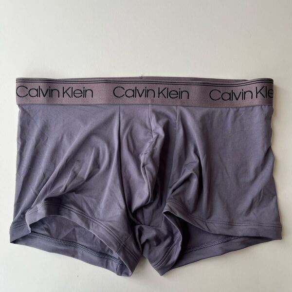Calvin klein カルバンクライン ローライズボクサー L(M) グレーパープル ナイロンストレッチ ボクサーパンツ メンズパンツ 下着