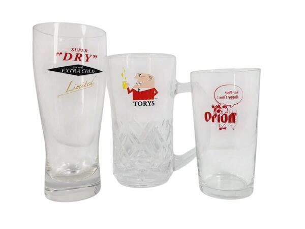 【送料無料!!】Orion/TORYS/SUPER DRY/オリオン/トリス/スーパードライ ジョッキ グラス 3点セット 食器 コップ