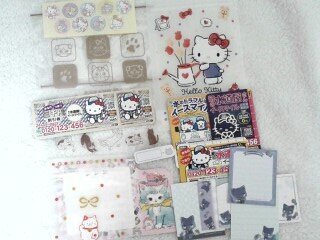 説明欄一読 キティちゃんほか猫関連グッズ 非売品+市販品 にゃんこ ネコ 猫 保存袋 シール マグネット 付箋 メモ 送料無料 即決 匿名配送