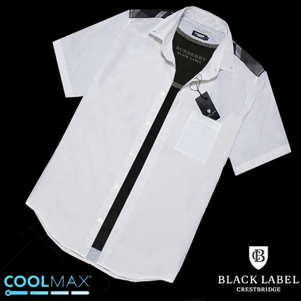 送料無料!新品 M(2)クールマックスCoolmax★ブラックレーベル クレストブリッジ CBチェック ジャージー半袖シャツBLACK LABEL CRESTBRIDGE