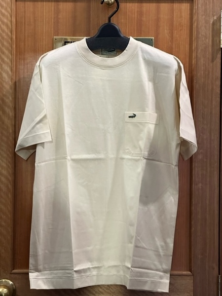 M 紳士半袖Tシャツ M Tシャツ 卵色 ベージュ 日本製 新品未使用品 送料無料 無地 メンズ 半袖 胸ポケット 天然素材 綿100% 紳士ブランド