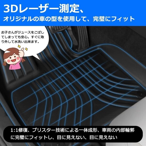 3Dレーザー測定を行い完璧にフィット! フロアマット トランクマット ホンダ 新型 N-BOX 車種専用 防水仕様 お手入れ簡単 床面の劣化を防ぐ