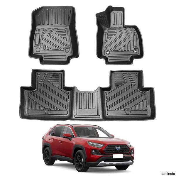 トヨタ RAV4 XA50型 ブラック 3Dフロアマット 立体マット 防水 滑り防止 耐汚れ 消臭 抗菌 車種専用 快適性と安全なドライブを実現
