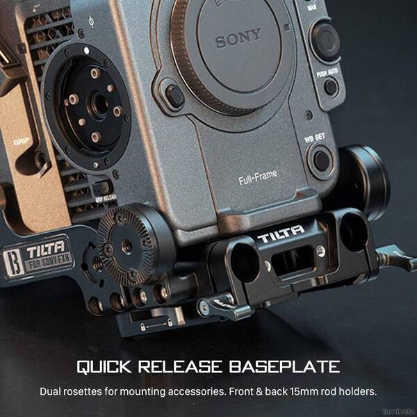 Sony カメラケージ ソニーFX6用 クイックリリースベースプレート 多機能トッププレート サイドアーム付き 映画製作用 撮影の快適性を向上