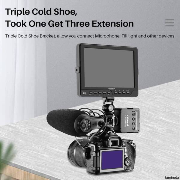 ホットシューアダプター 3コールドシューマウント ブラック サポートマイク ビデオライト モニター Canon Nikon 撮影の快適性を向上