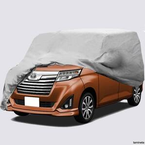 軽自動車ボディーカバー 365*165*190cm シルバー 4層構造 黄砂対策 防水 防塵 防輻射紫外線 汎用車カバー コスパ最高で使いやすいアイテム