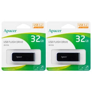 2本セット USBメモリ 32GB USB3.2 Gen1 Apacer AP32GAH356B-1 スライド式 USB3.0 USB