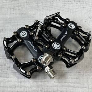 【新品】WHeeL UP フラットペダル ブラック 黒 自転車ペダル