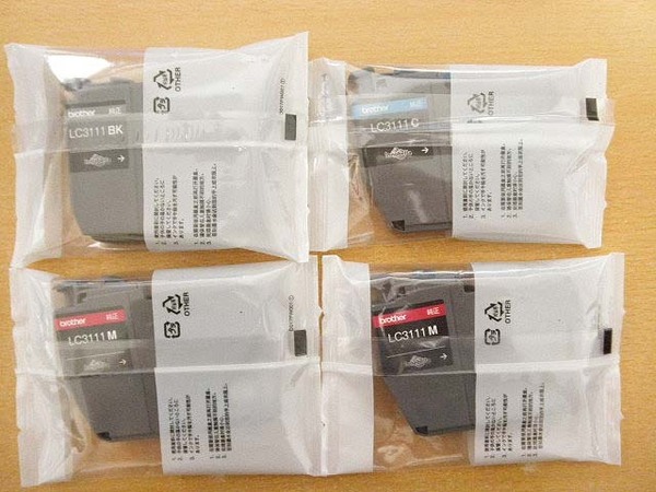即決 送料込 期限不明 ブラザー 純正 インク LC3111-4PK残 3色4コ LC3111BK LC3111C LC3111M 箱なし