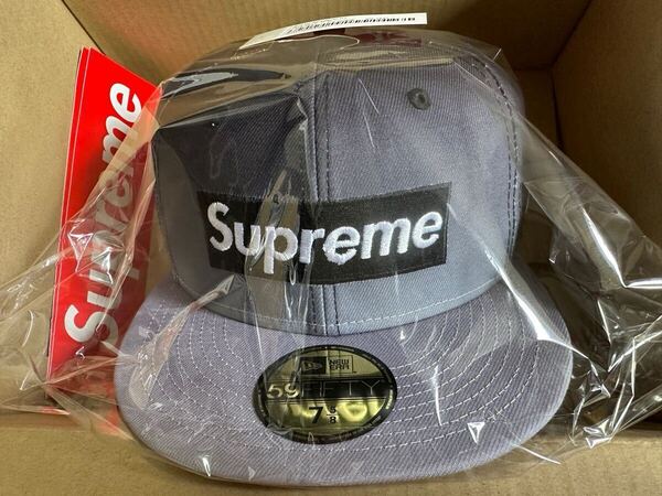【送料無料】Supreme Gradient Box Logo New Era Black シュプリーム グラディエント ボックスロゴ ニューエラ ブラック 7 5/8