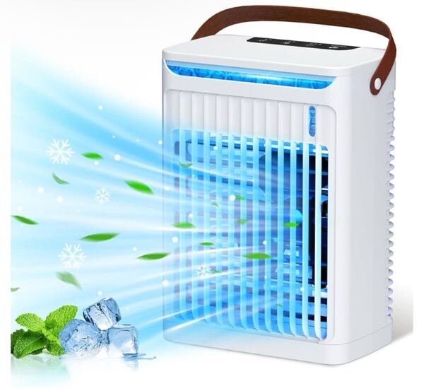 冷風機 冷風扇 -11℃の冷却力・5段階風量 BB1830 卓上冷風機 小型 水冷エアコン 大風量冷感UP 瞬間冷却 超音波霧化加湿 冷却 氷いれ可能