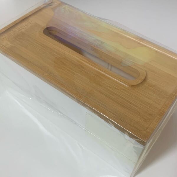 ナチュラル竹製 ティッシュケース フタ付き BB1812 シンプルデザイン 幅:21cm × 奥行:11.5cm × 高さ:9cm