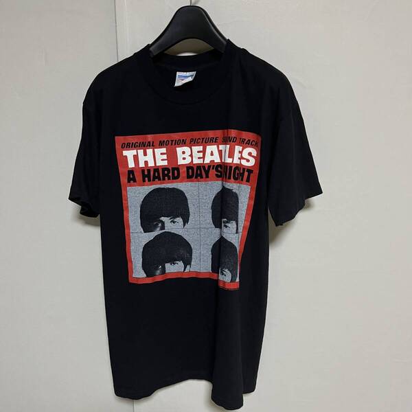 保管状態最高 90s USA製 The Beatles ビートルズ " A Hard Days Night " Tシャツ 黒 M 美品 管理B1482