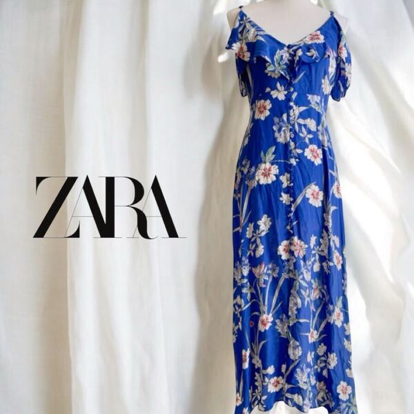 ザラ ZARA 花柄 キャミソールワンピース