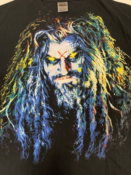 【美品 レアTシャツ】ROB ZOMBIE ロブゾンビ 100% HARDCORE バンドT バンT TULTEX サイズXL
