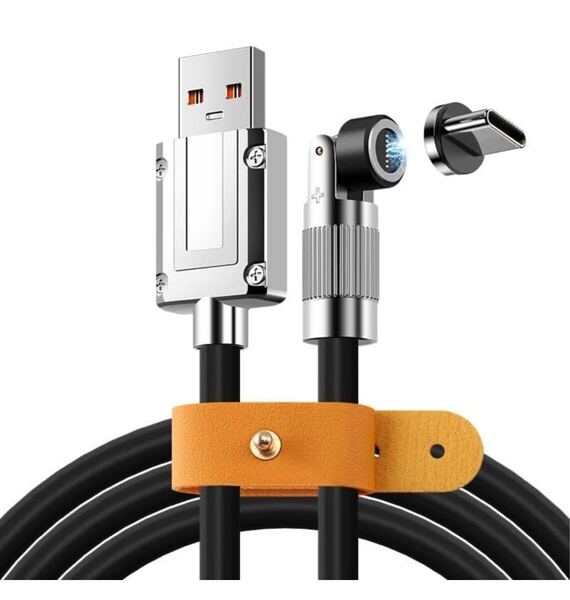 USB-A TO Type-C PD対応 120W急速充電 480Mbps マグネット充電ケーブル 磁石式iPad/phone/android/Google/Galaxy/Type-C機器に対応 1.2M黒