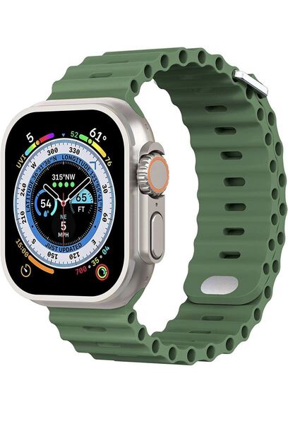 Apple Watch オーシャンバンド アップルウォッチ バンド 42mm 44mm 45mm 46mm 49mm スポーツバンド 交換ベルト シリコン製