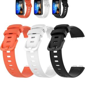 HUAWEI Band 8/Band 9/Band 10 対応 バンド 替えベルト ソフトシリコン製 交換バンド クイックリリース機能 3本