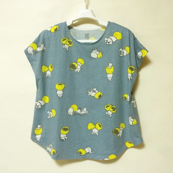 グラニフ×ヨシタケシンスケ コラボ Lady F もうぬげない 総柄 カットソー 中古 送料込み