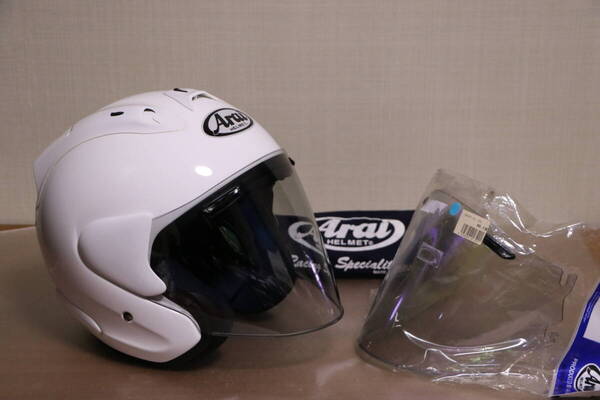 美品!ARAI SZ-RAM3 SIZE:59-60 L 中古 ホワイト アライ ジェット SZ FORCE