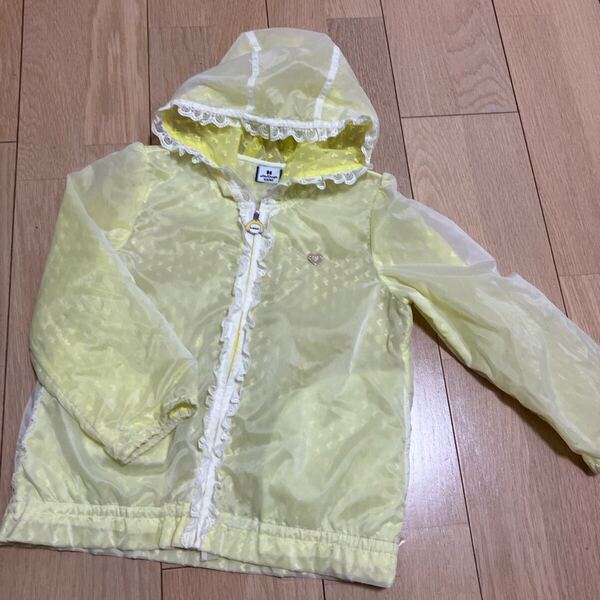 超美品 子供 長袖 軽い 軽量 薄手 フード付き パーカー 120cm キッズ トップス 女の子 送料無料