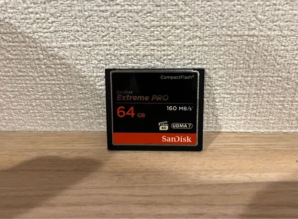 SanDisk CFカード(コンパクトフラッシュ) 64GB Extreme Proシリーズ 最大160MB/s 中古品