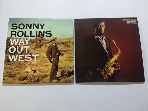CD 2枚 SONNY ROLLINS ソニー・ロリンズ+3【WAY OUT WEST】【コンテンポラリー・リーダーズ】キズあり ケースにキズ汚れ 20bitデジタルK2