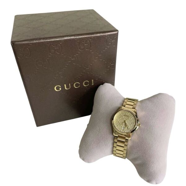 GUCCI グッチ 腕時計 G タイムレス ゴールド レディース