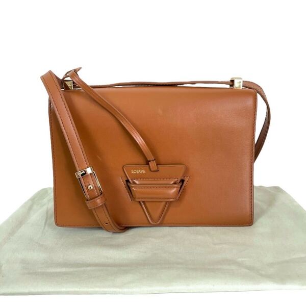 LOEWE ロエベ バルセロナバッグ ショルダーバッグ シンクカーフ タン