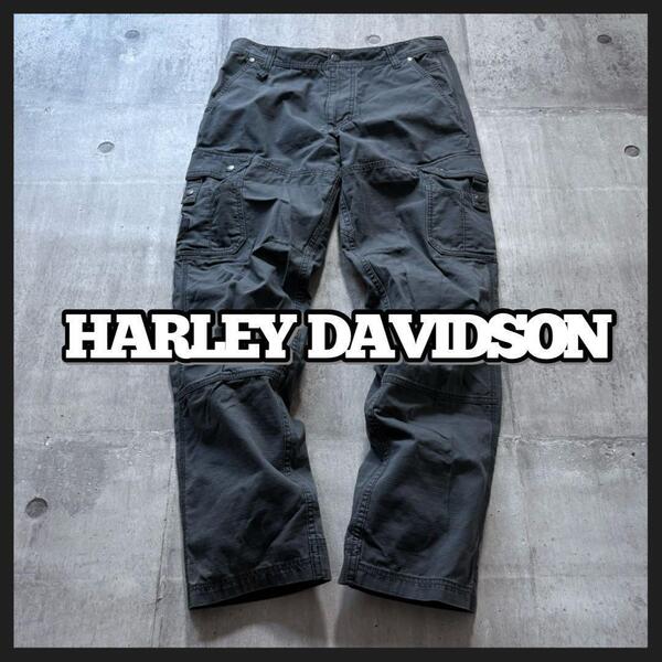 希少 HARLEY DAVIDSON カーゴパンツ 3D マルチポケット y2k