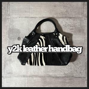 y2k grunge leather unborn carf handbag