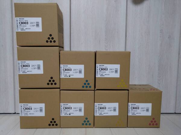 Ricoh リコー 純正新品 MP Pトナー C8003 (Bk×3 C×2 M×1 Y×2)合計8本セット