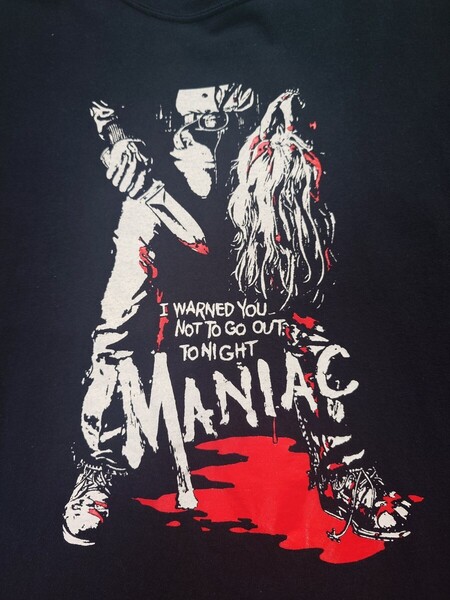MANIAC Tshirt マニアック Tシャツ ジョー・スピネル 黒 L