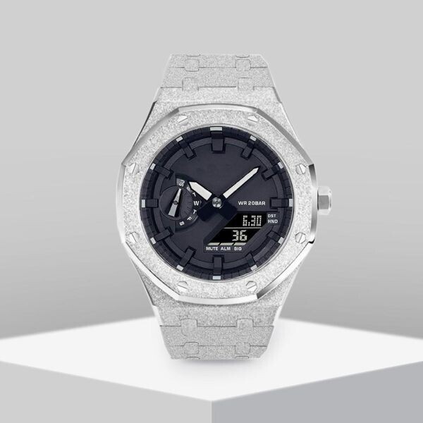 GSHOCK GA2100 カシオーク フロステッド加工 カスタム用パーツ シルバー GA-2100 GA-2110 GA-B2100カスタム A