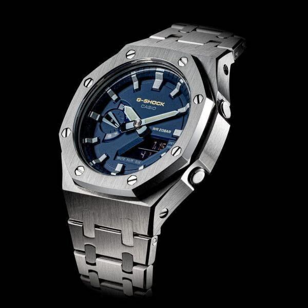G-SHOCK GA-2100 GA-2110 GA-B2100カスタム用 メタル ベゼル 、バンド ステンレス セット 第4世代
