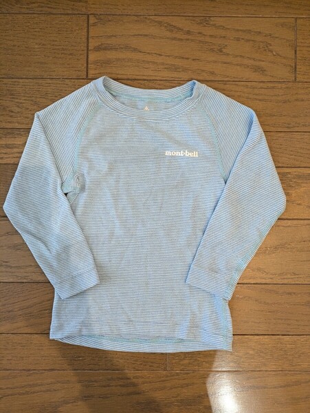 モンベル mont-bell ジオライン L.W.ラウンドネックシャツ Kid's サイズ105 ロンT Tシャツ 長袖 スノーボード スキー ヒートテック