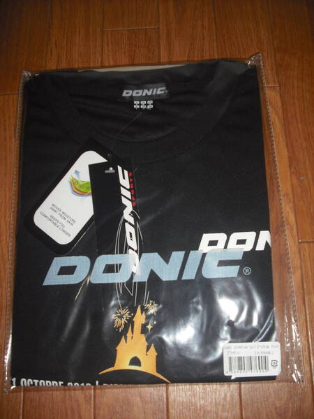 未使用品 DONIC 2018ワールドカップパリ大会 限定Tシャツ Lサイズ 黒 卓球 送料無料♪